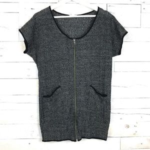 Anthropologie Silence + Noise Gray Zip Shirt Small